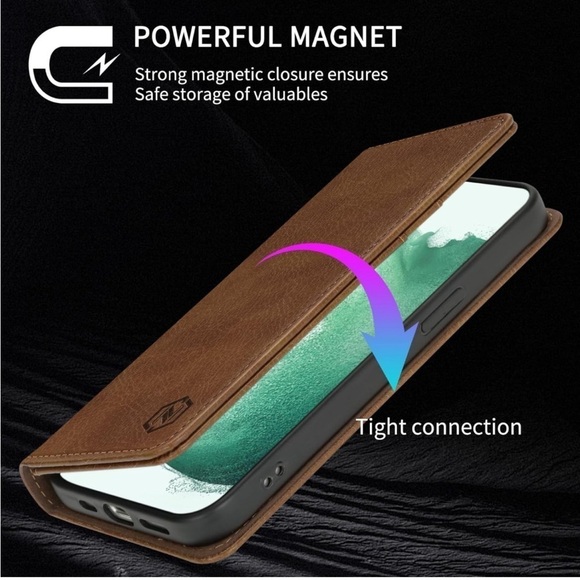 NEIYE SAMSUNG GALAXY S22 PLUS LEATHER CASE WALLET NEW - Picture 4 of 9